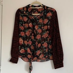 Creative Concepts Mixed Print Blouse